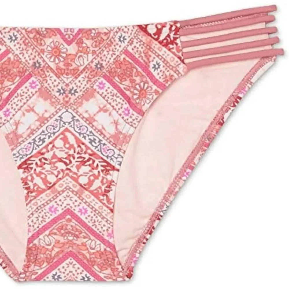 NWT Xhilaration Pink Boho Strappy Hipster Bikini